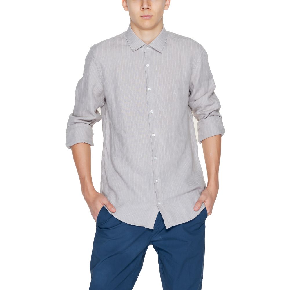 Calvin Klein Beige Linen Men's Shirt
