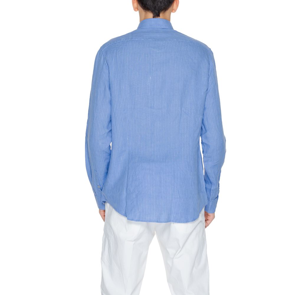 Calvin Klein Blue Linen Men's Shirt