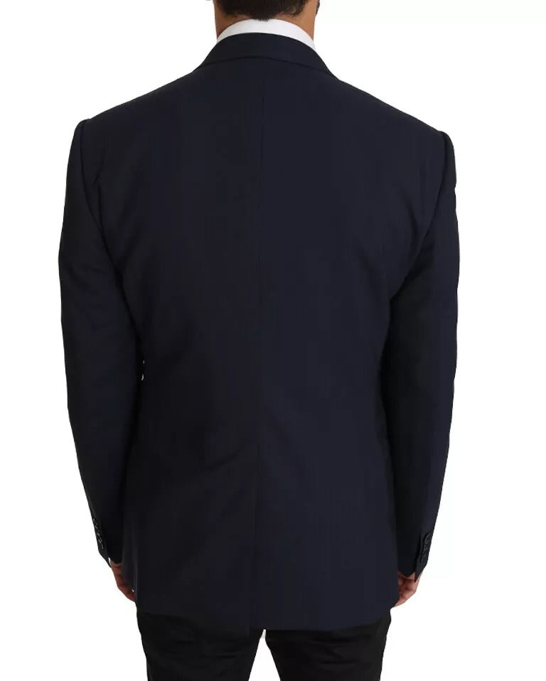 Dolce & Gabbana Blue Wool MARTINI Blazer Vest 2 Men's Piece