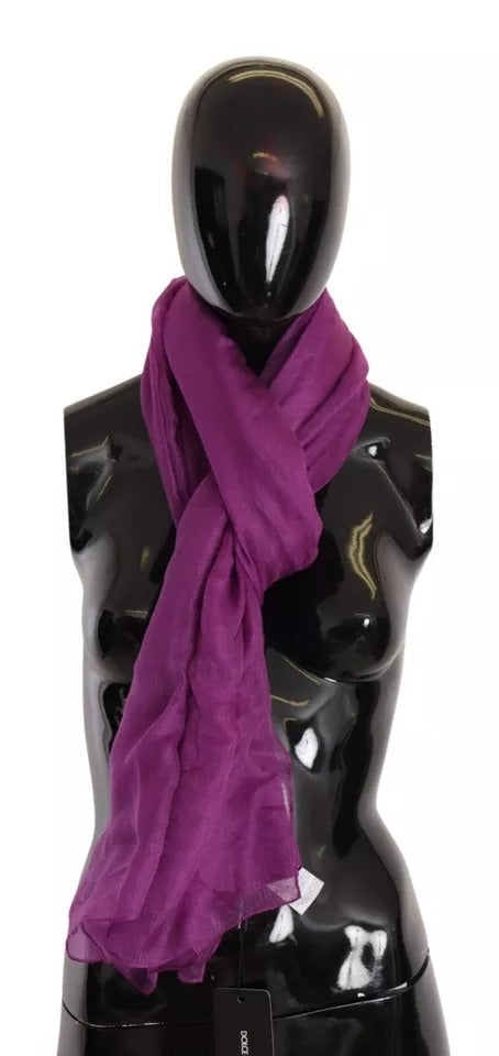 Dolce & Gabbana Purple Solid Cashmere Silk Shawl Wrap Women's Scarf (Pre-Owned)
