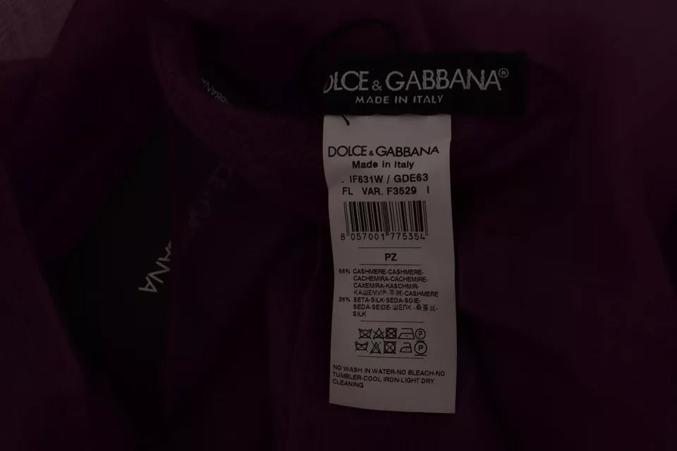 Dolce & Gabbana Purple Solid Cashmere Silk Shawl Wrap Women's Scarf (Pre-Owned)