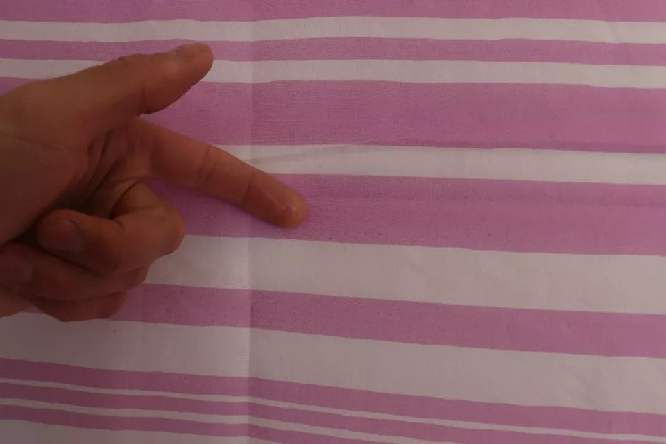 Dolce & Gabbana Pink White Striped Cannes Wrap Shawl Women's Scarf (Pre-Owned)