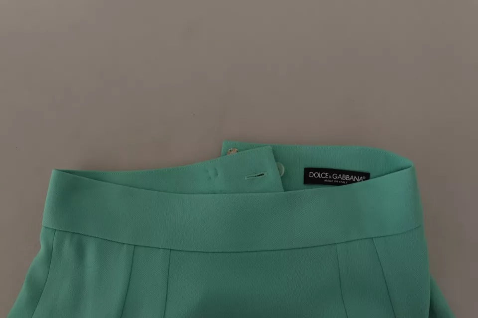 Dolce & Gabbana Mint Green Viscose Pencil Cut Midi Women's Skirt (Pre-Owned)