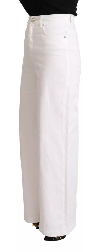 Dolce & Gabbana White MONICA Boot Cut Cotton Denim Women's Jeans (Pre-Owned)