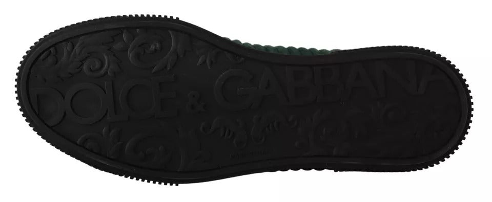 Dolce & Gabbana Green Corduroy High Tops Sneakers Mens Casual Men's Shoes