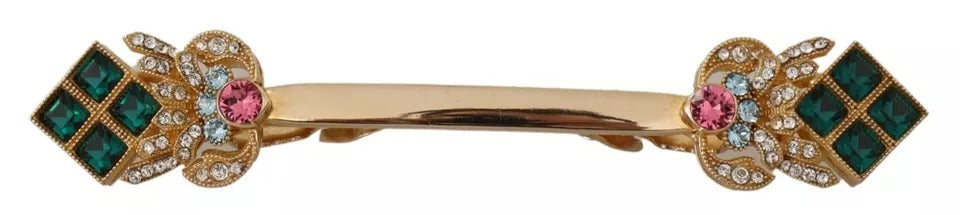 Dolce & Gabbana Gold Plated 925 Sterling Silver Crystal Collar Stop Men's Brooch