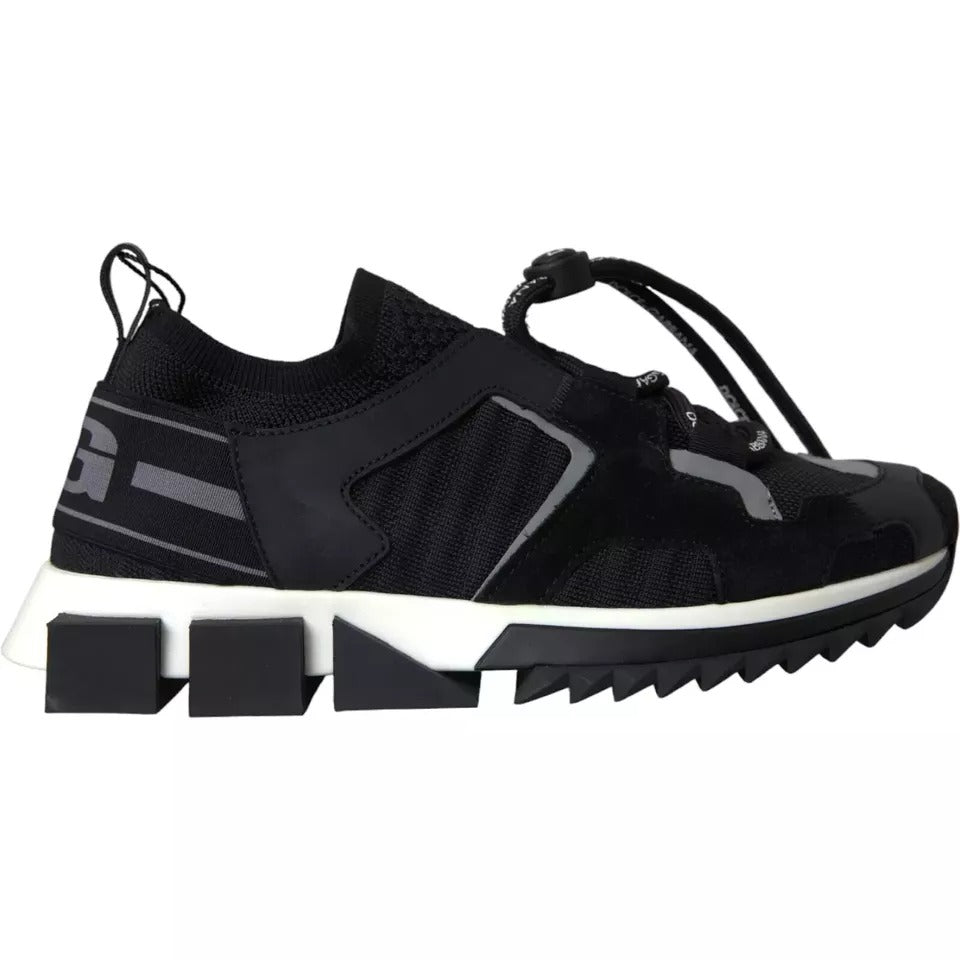 Dolce & Gabbana Black White Logo Sorrento Mens Sneakers Men's Shoes
