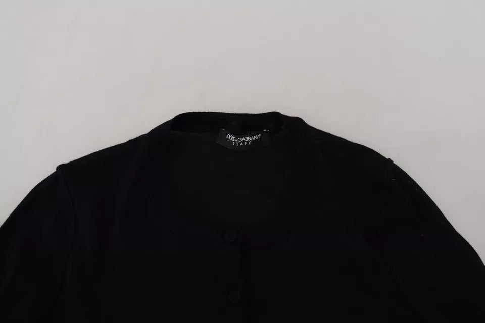 Dolce & Gabbana Black Crewneck Long Sleeves Pullover Women's Sweater (Pre-Owned)