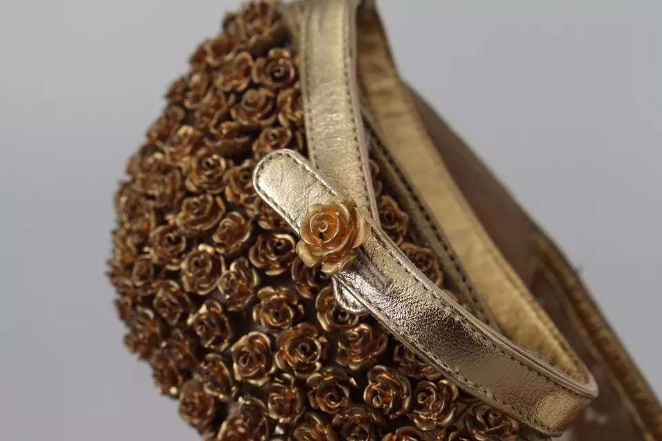 Dolce & Gabbana Gold Roses Embellished Heels Pumps Women's Shoes (Pre-Owned)