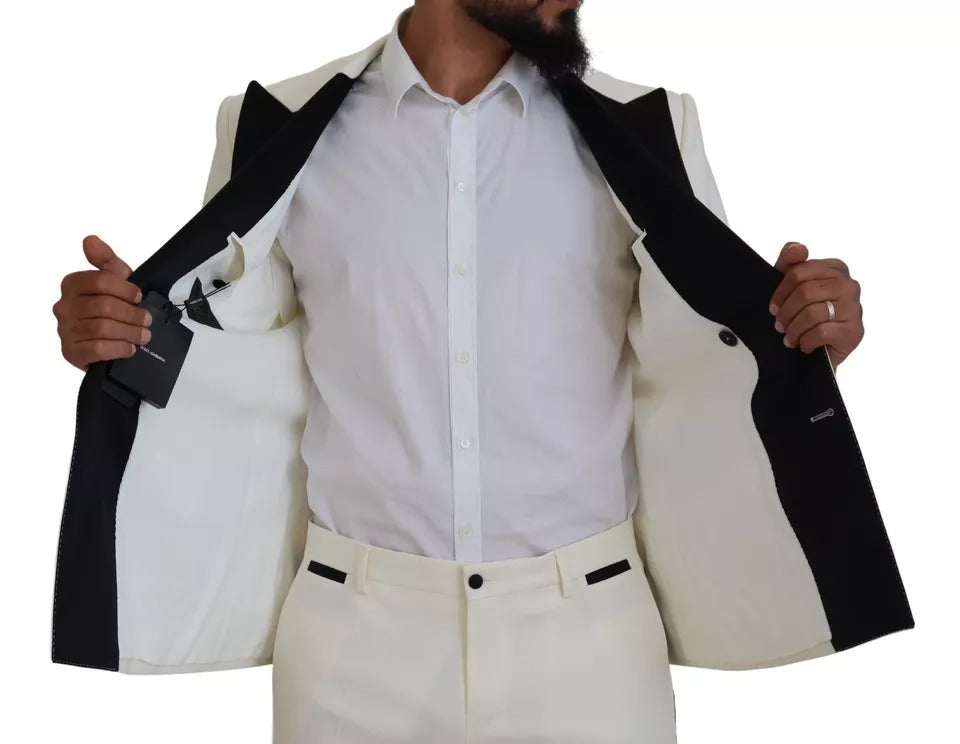 Dolce & Gabbana White Double Breasted 2 Piece SICILIA Men's Suit (Pre-Owned)
