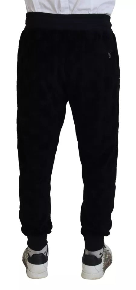 Dolce & Gabbana Black Cotton Skinny Jogger SweatMen's Men's Pants (Pre-Owned)