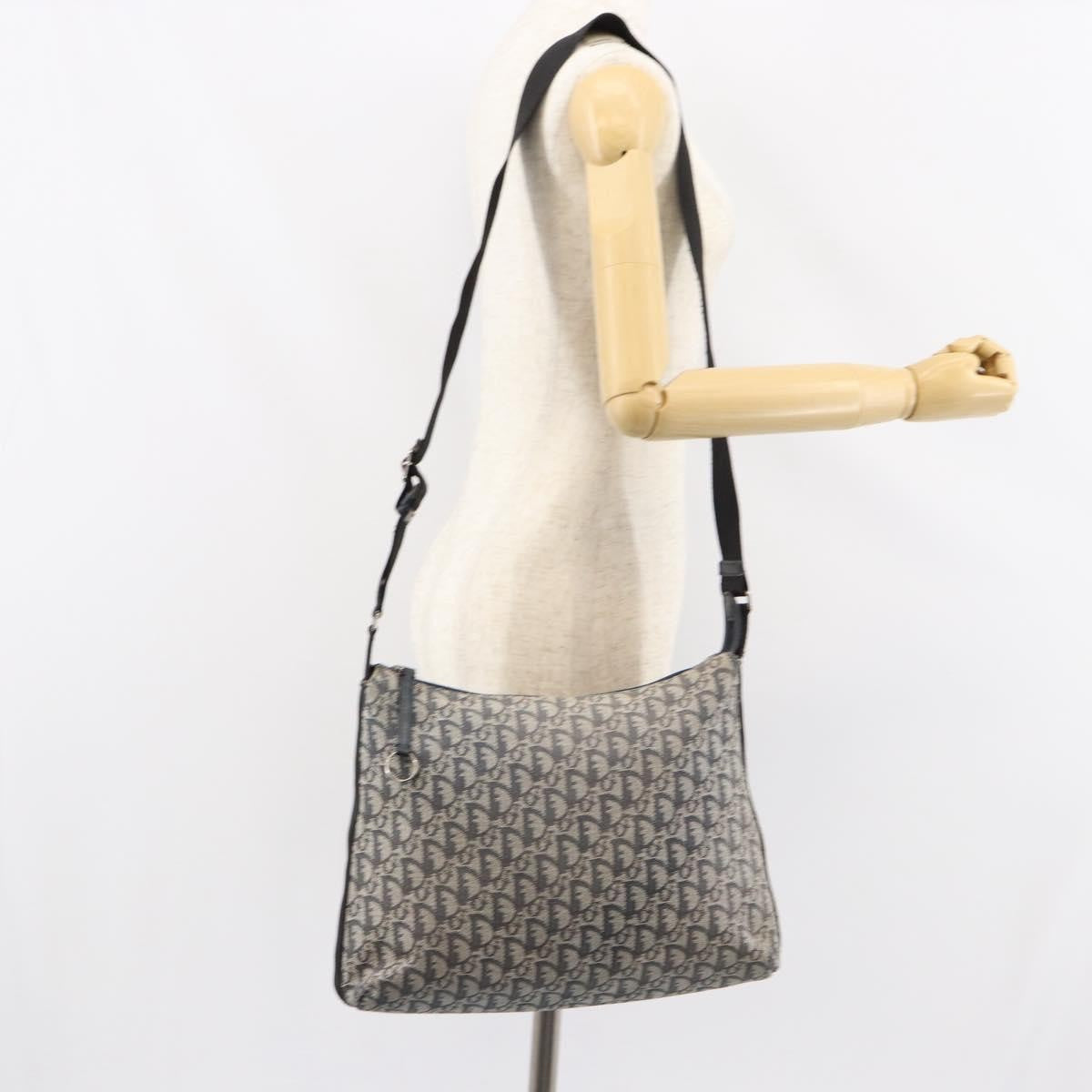 Christian Dior Vintage Trotter Canvas Navy Canvas Shoulder Bag Bag (Pre-Owned)