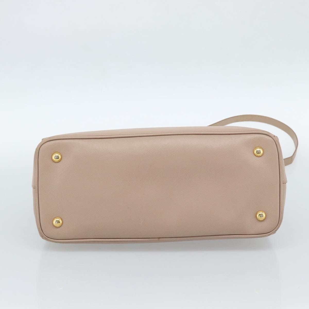 Prada Gardener's Saffiano Leather Beige Leather Tote Bag Bag (Pre-Owned)