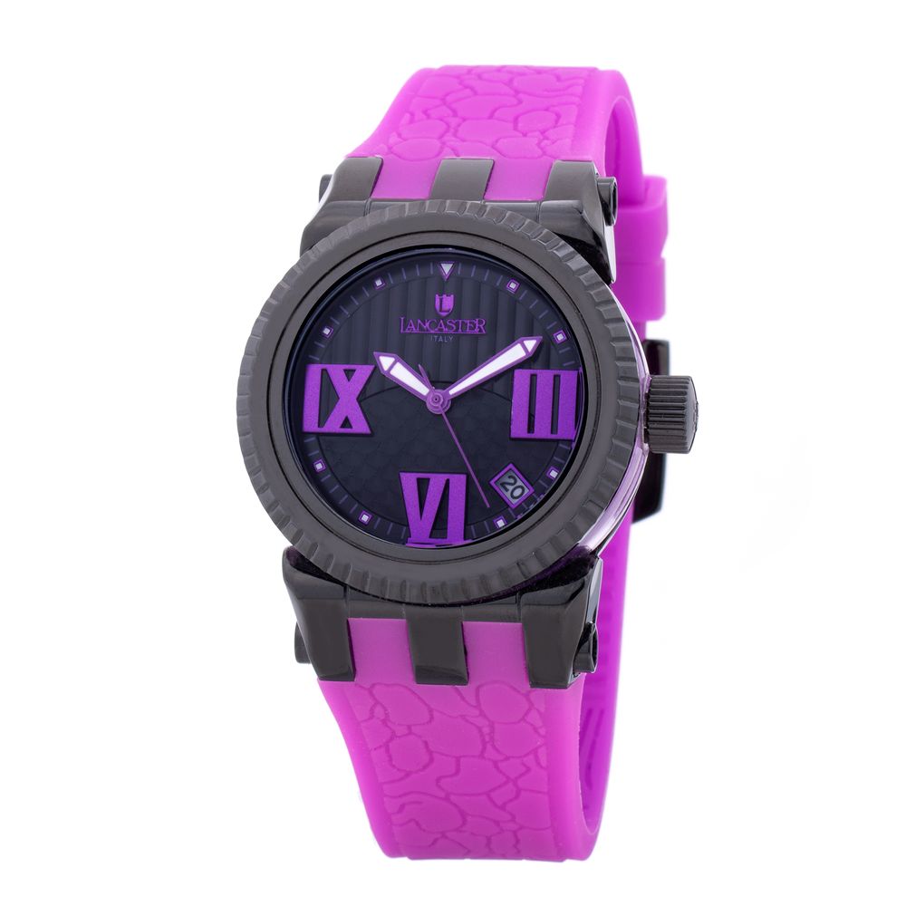 Lancaster Purple Silicone Women's Watch