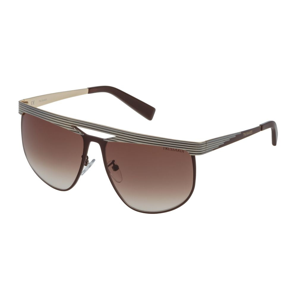 Trussardi Brown Metal Women's Sunglasses