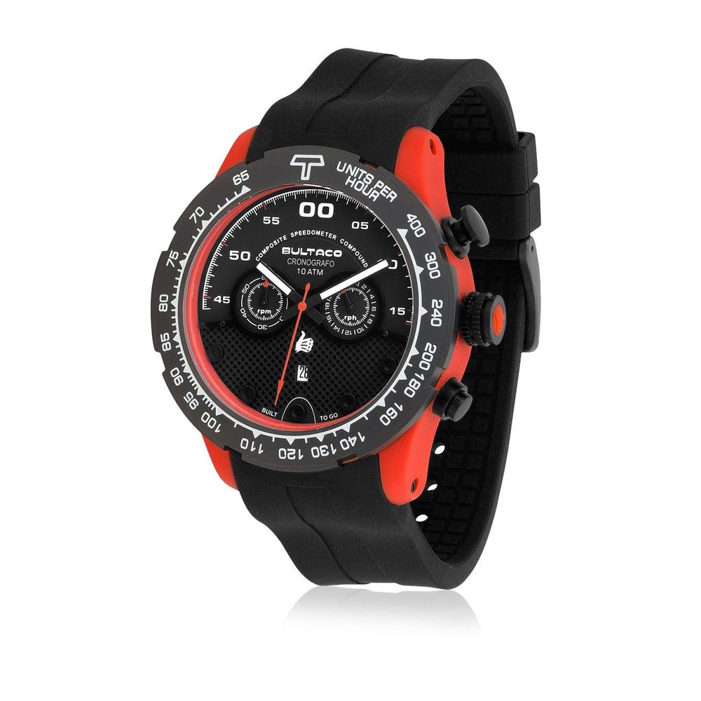 Bultaco Black Rubber Men's Watch