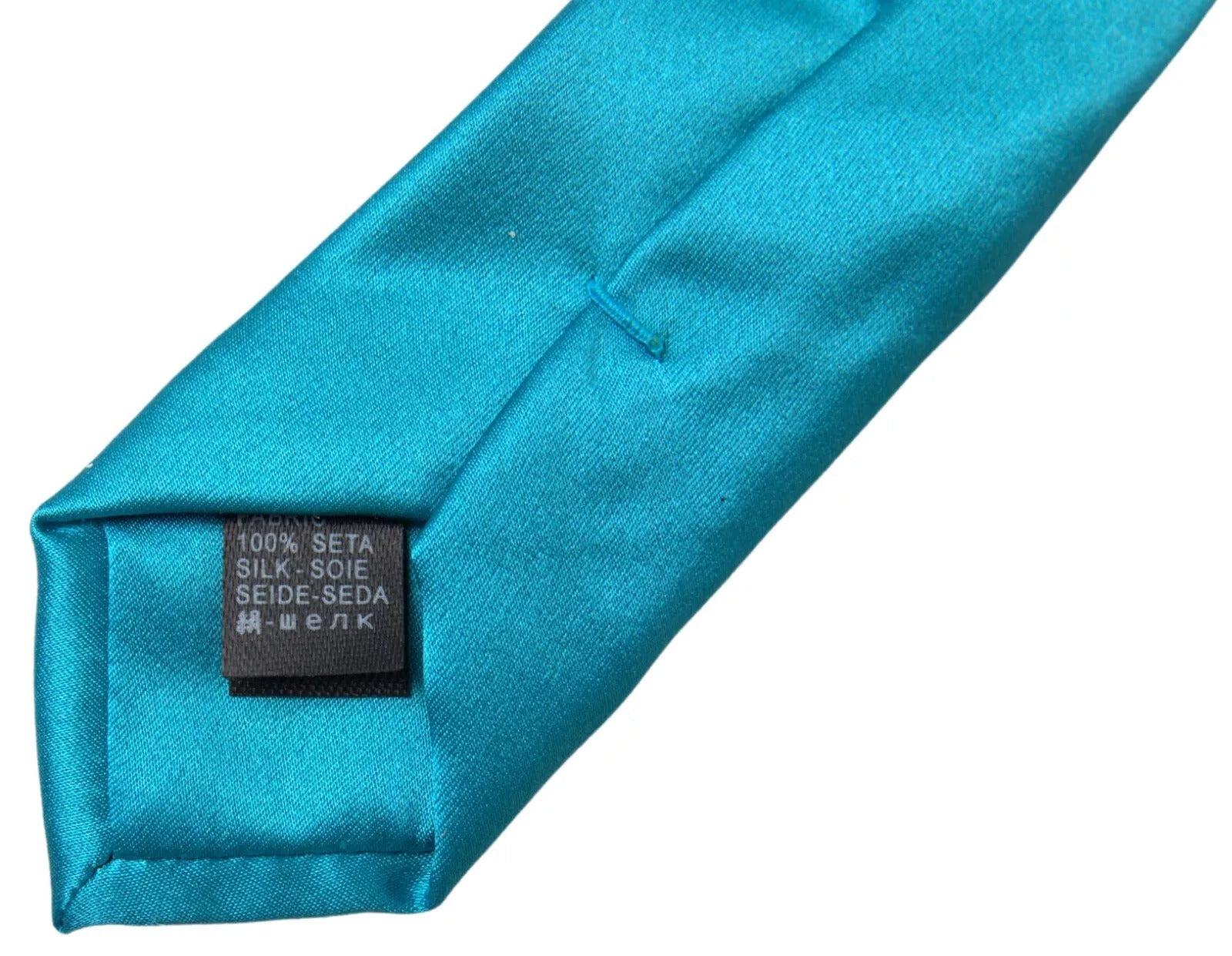 Dolce & Gabbana Light Blue 100% Silk Wide Mens Men's Necktie (Pre-Owned)