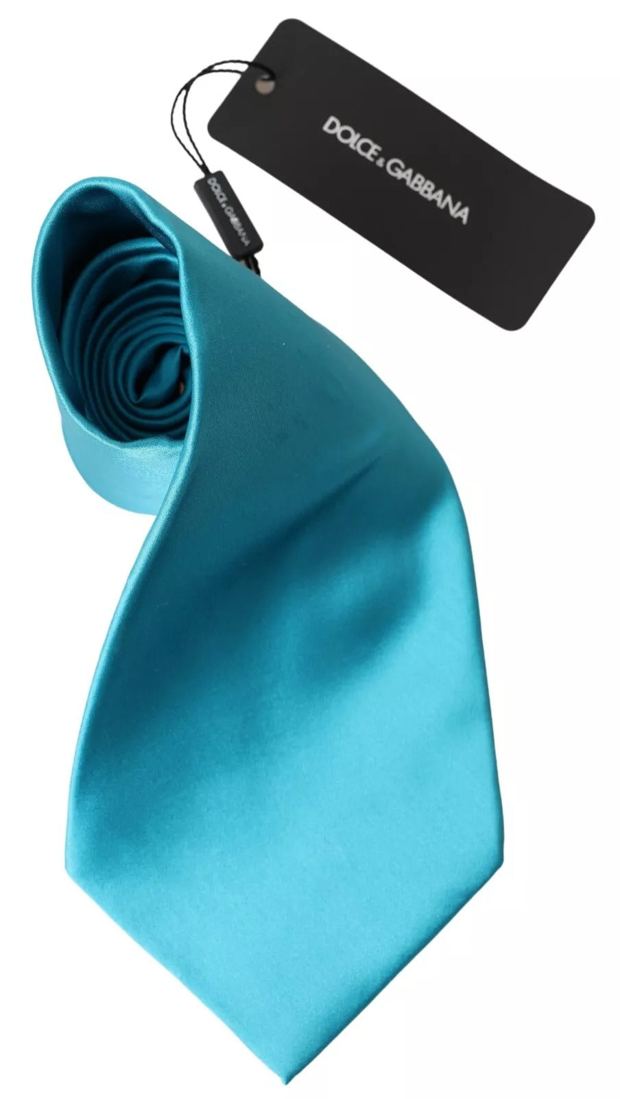 Dolce & Gabbana Light Blue 100% Silk Wide Mens Men's Necktie (Pre-Owned)