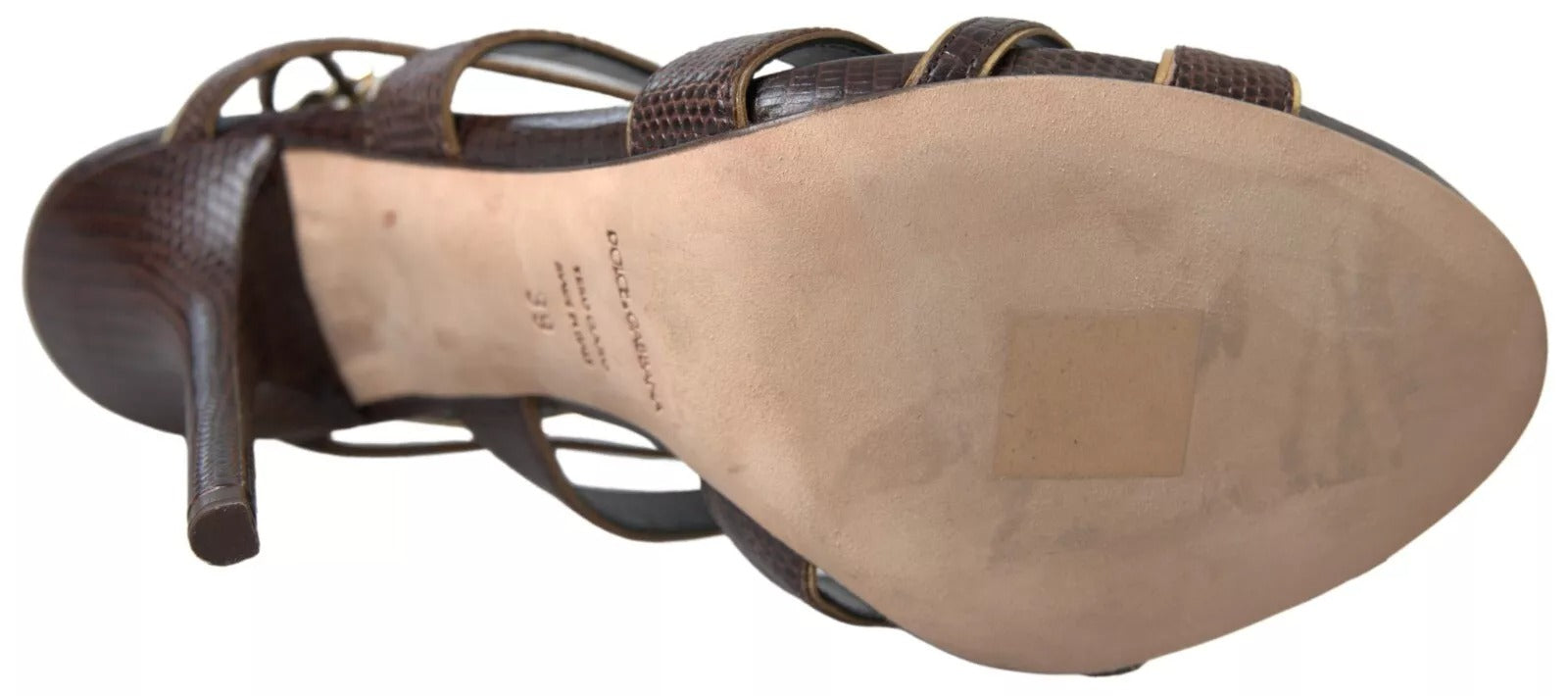 Dolce & Gabbana Brown Ankle Strap Stiletto Heels Sandals Women's Shoes (Pre-Owned)