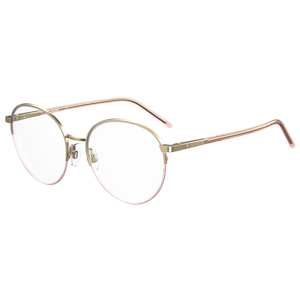 Love Moschino Rose Gold Metal Glasses Women's (Frames)