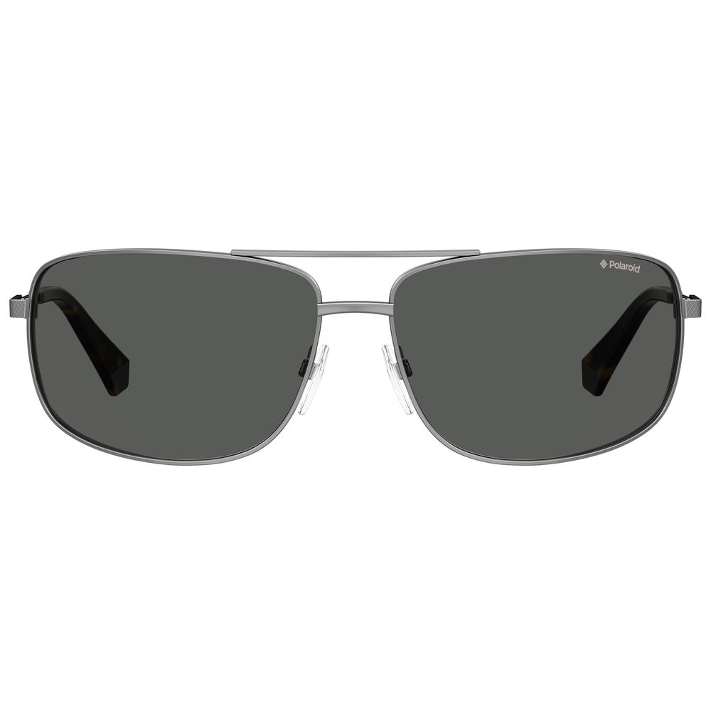 Polaroid Gray Metal Men's Sunglasses