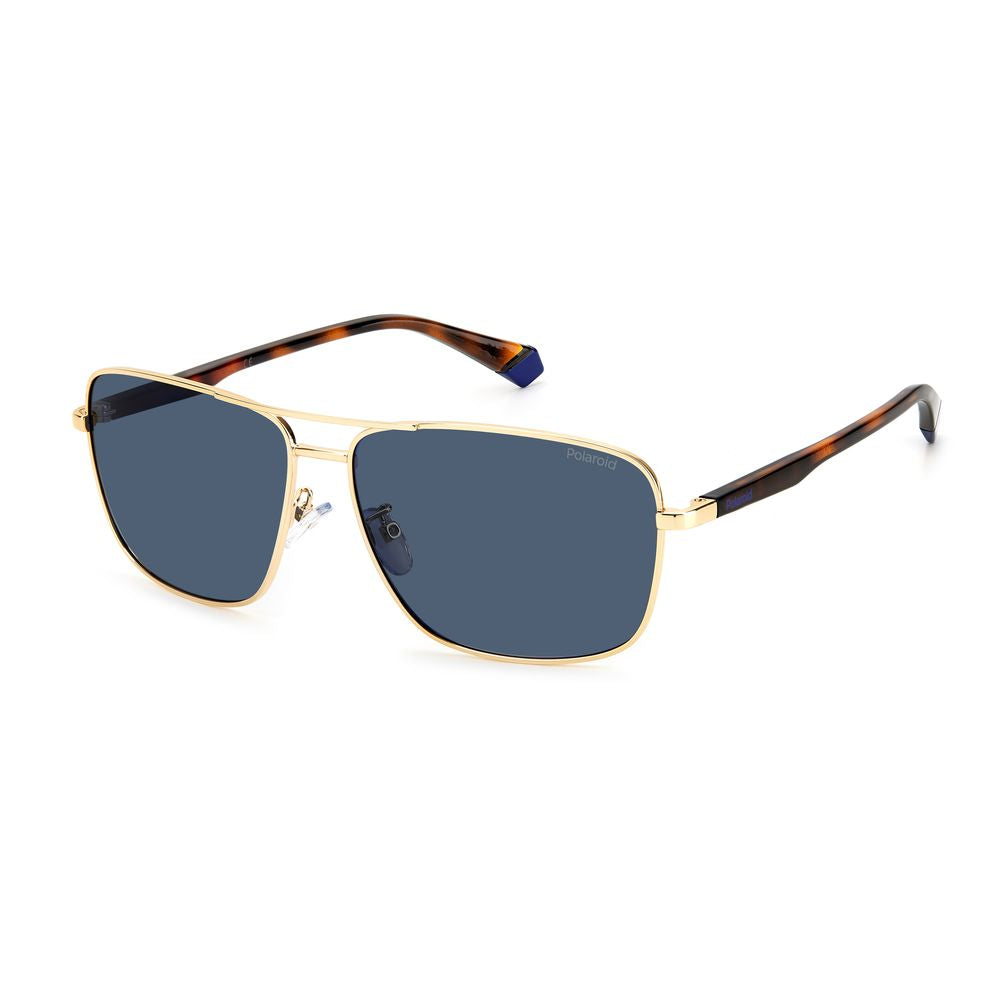 Polaroid Gold Metal Men's Sunglasses