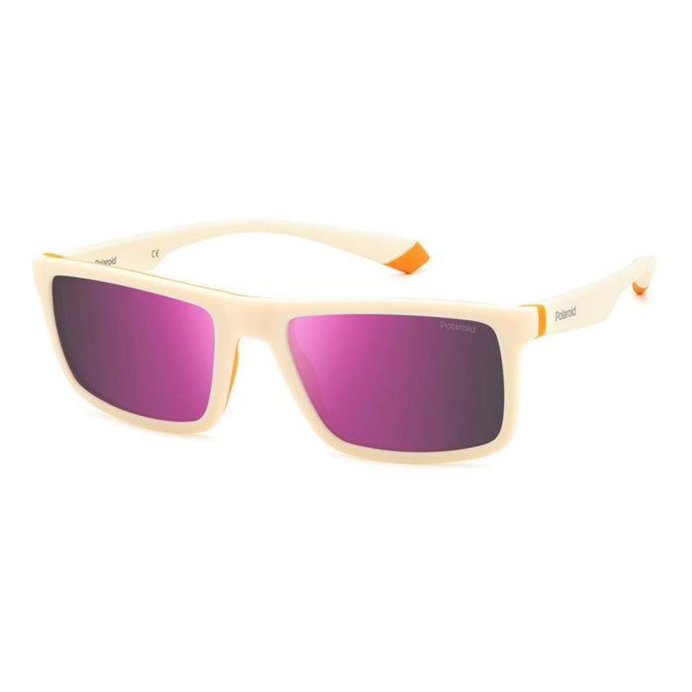 Polaroid White Rubber Men's Sunglasses