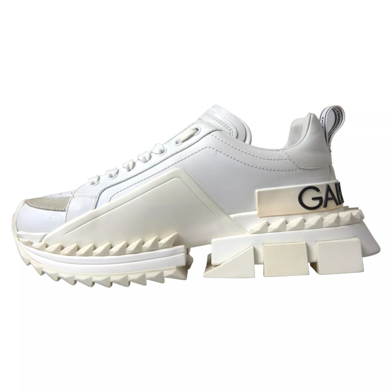 Dolce & Gabbana White Leather Super Queen Women Women's Sneakers (Pre-Owned)