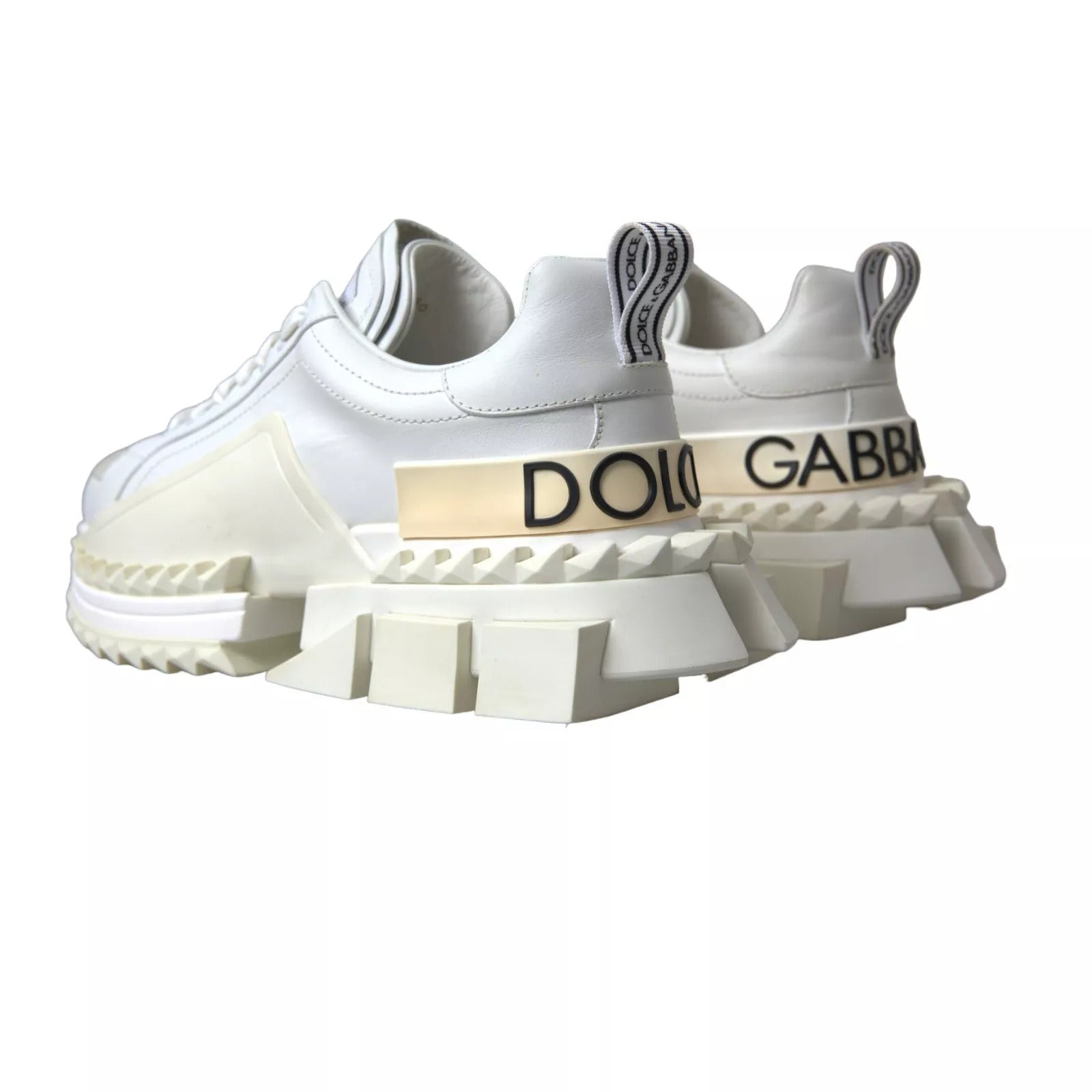 Dolce & Gabbana White Leather Super Queen Women Women's Sneakers (Pre-Owned)