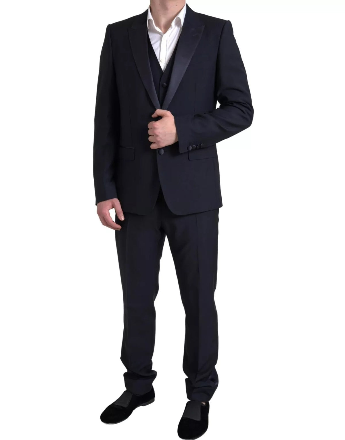 Dolce & Gabbana Blue 3 Piece Single Breasted MARTINI Men's Suit (Pre-Owned)