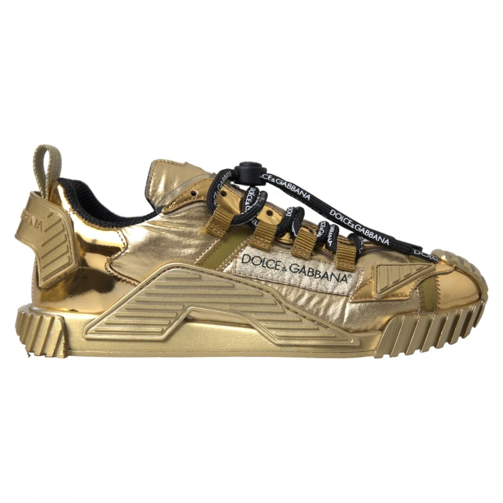 Dolce & Gabbana Metallic Gold NS1 Low Top Women's Shoes Women's Sneakers (Pre-Owned)