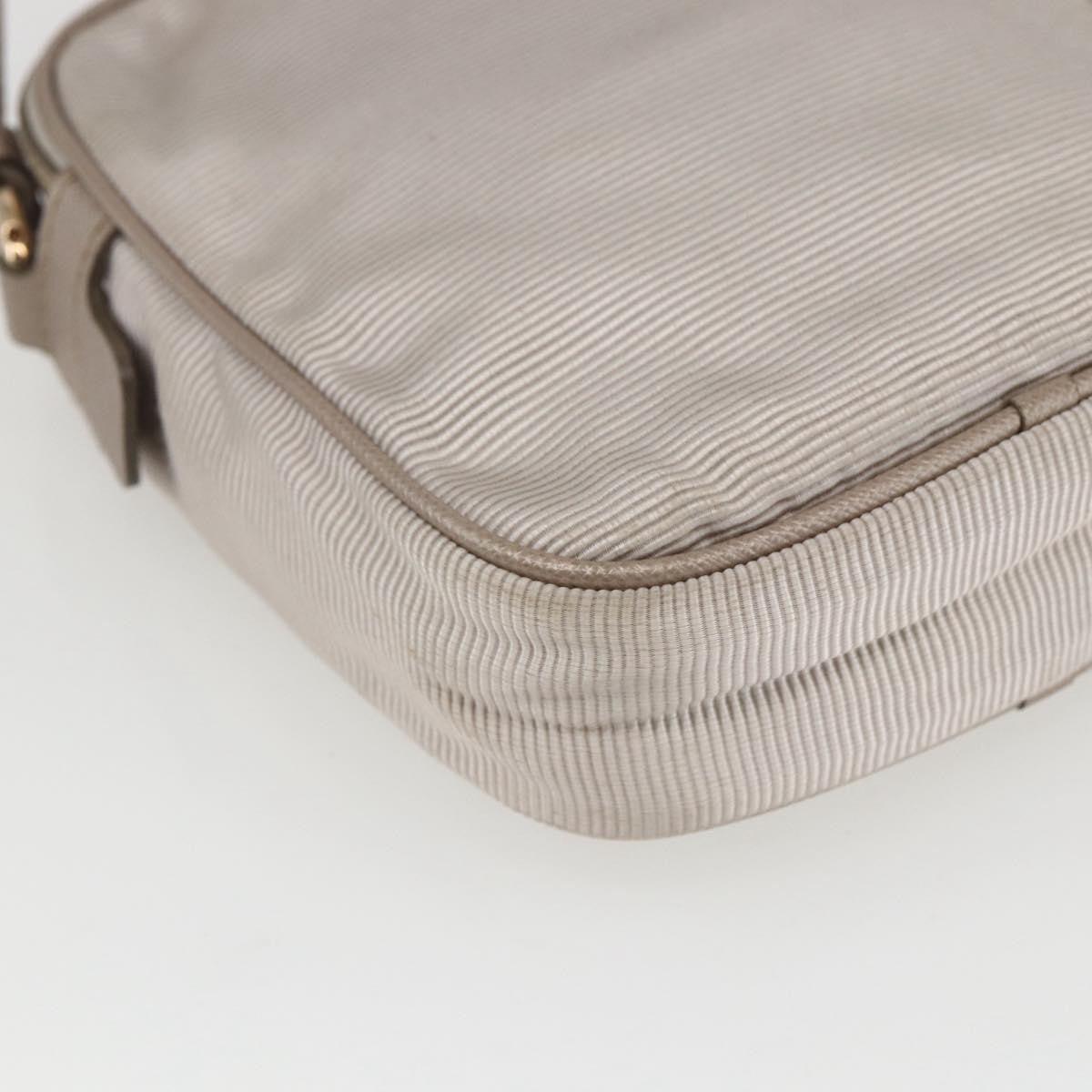 Salvatore Ferragamo Vala Nylon Beige Nylon Shoulder Bag Bag (Pre-Owned)
