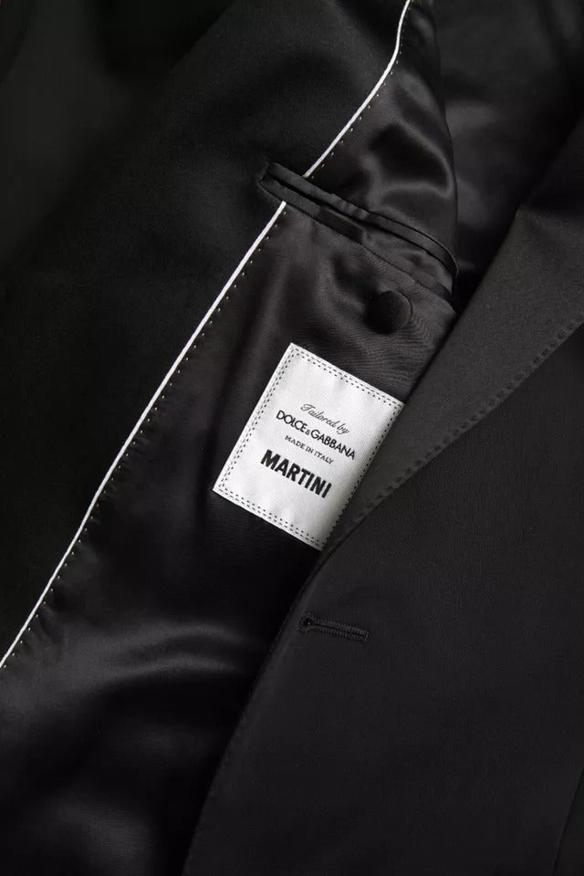 Dolce & Gabbana Black Wool Single Breasted MARTINI Men's Blazerclothing
