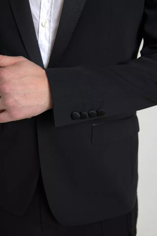 Dolce & Gabbana Black Wool Single Breasted MARTINI Men's Blazerclothing