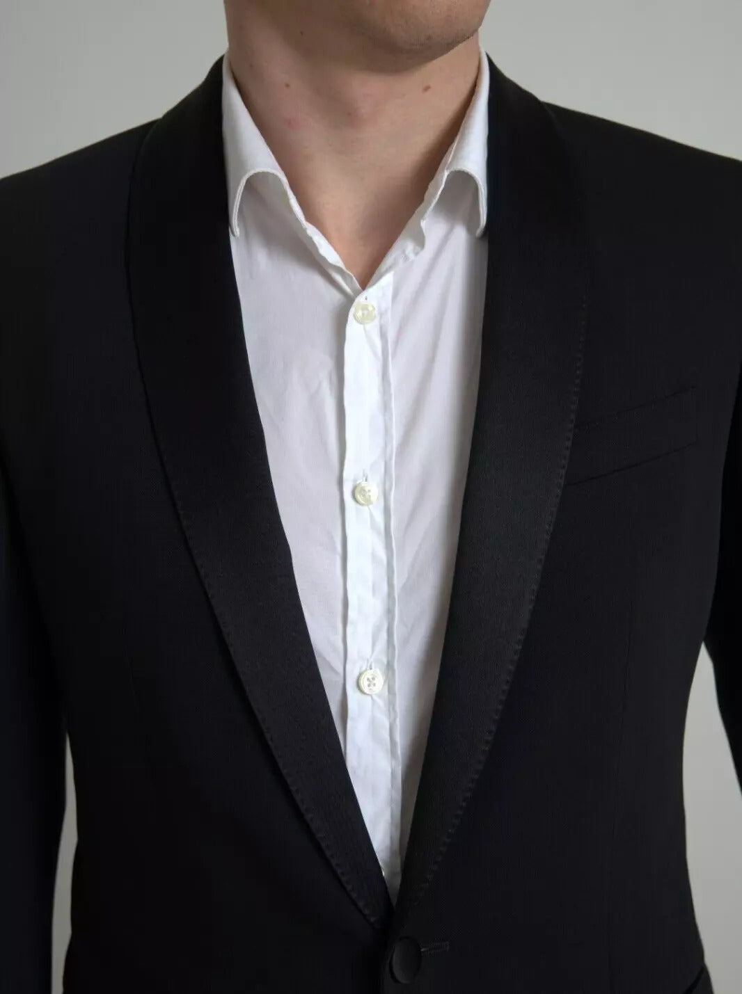 Dolce & Gabbana Black Wool Single Breasted MARTINI Men's Blazerclothing