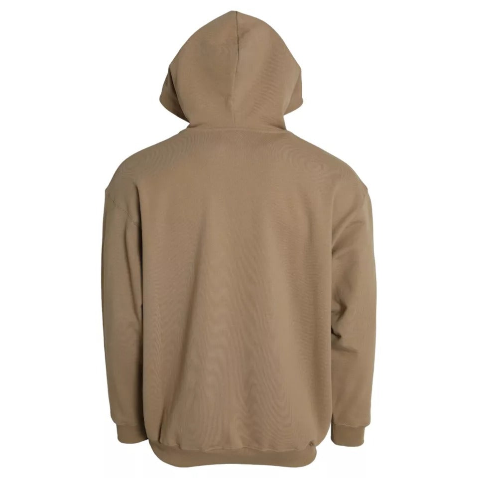 Balenciaga Brown Cotton Symbolic Molleton Bouclette Hooded Men's Sweater (Pre-Owned)