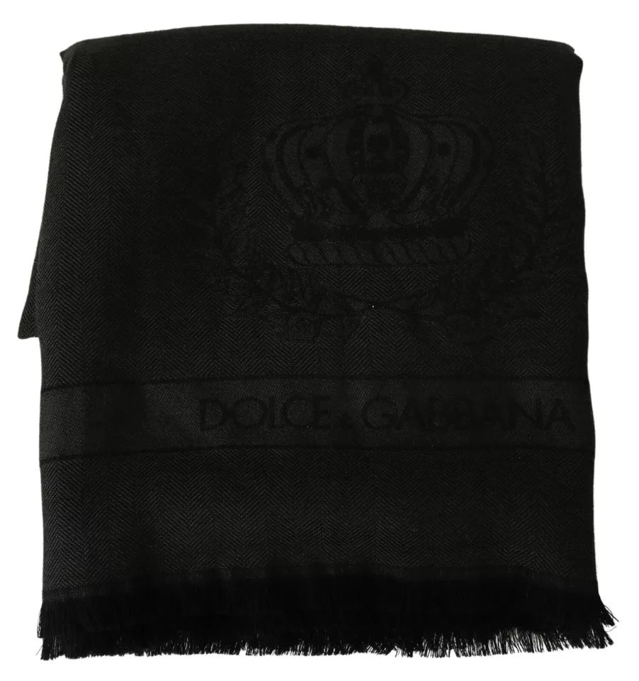 Dolce & Gabbana Green Brown Wrap Cashmere Shawl Men's Scarf (Pre-Owned)