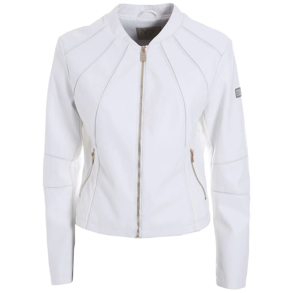 Yes Zee White Polyethylene Jackets & Women's Coat