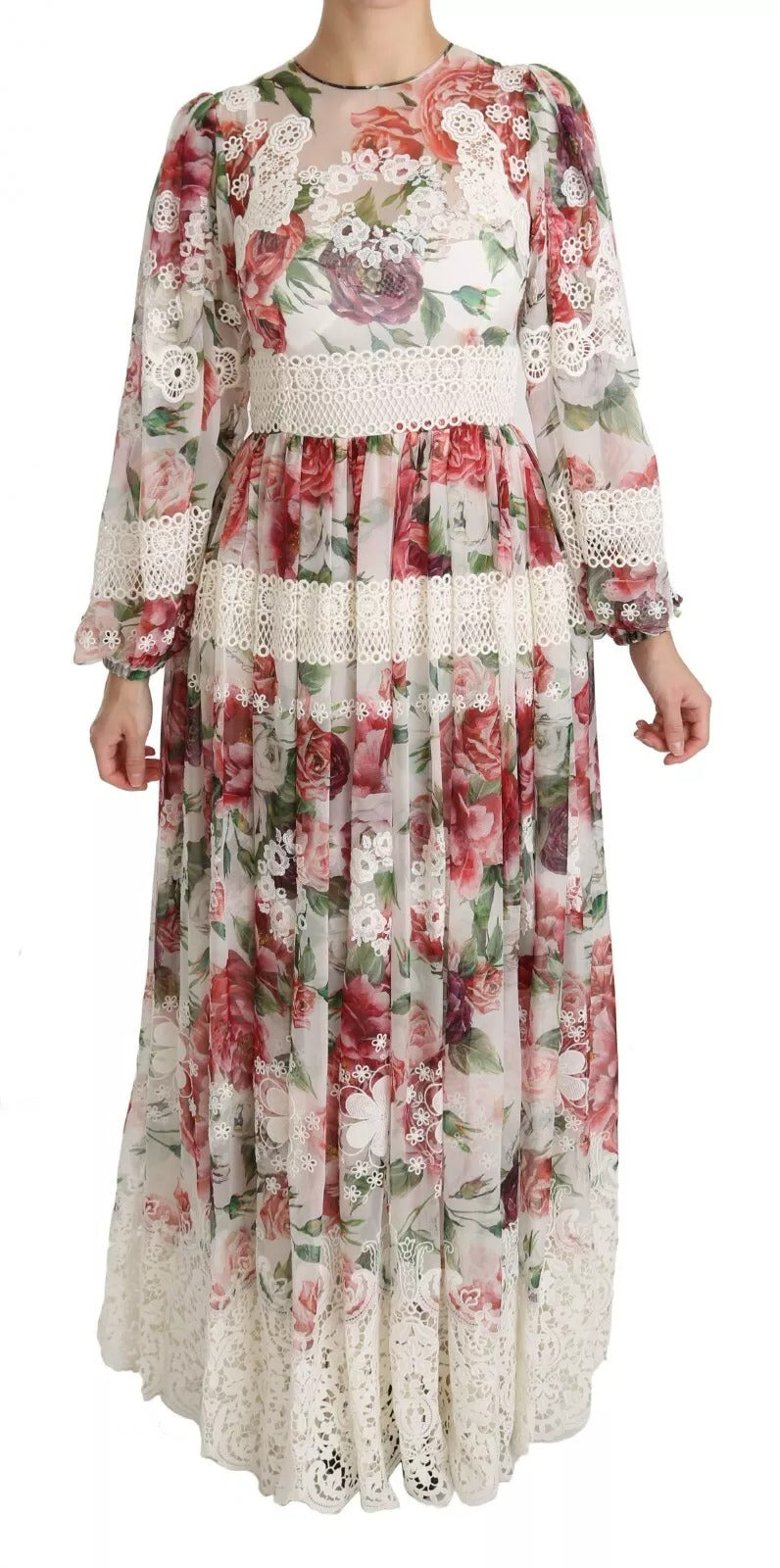 Dolce & Gabbana Multicolor Floral Maxi Sheath Women's Dress (Pre-Owned)