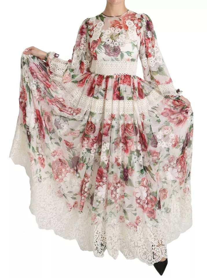 Dolce & Gabbana Multicolor Floral Maxi Sheath Women's Dress (Pre-Owned)