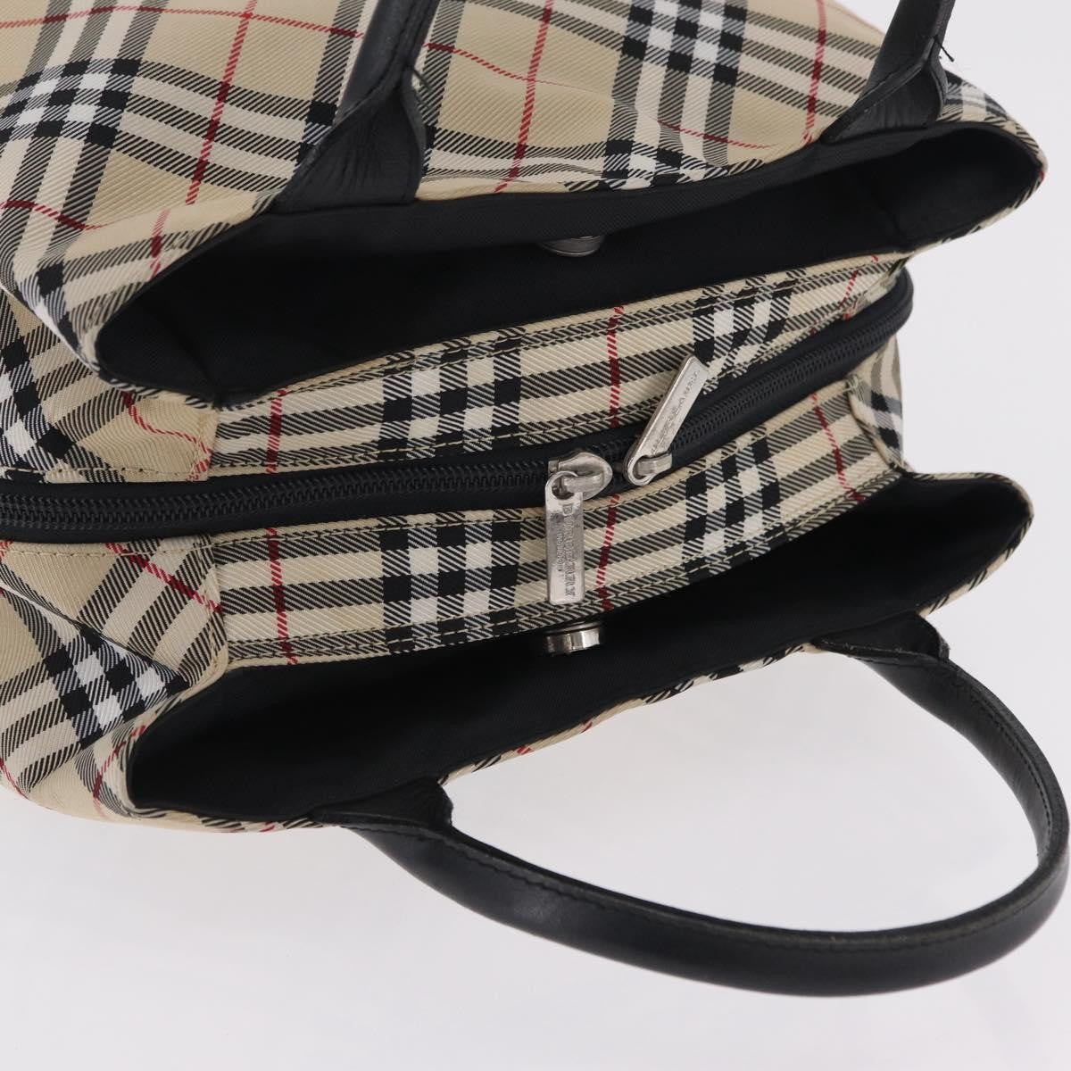 Burberry Nova Check Nylon Beige Nylon Handbag (Pre-Owned)