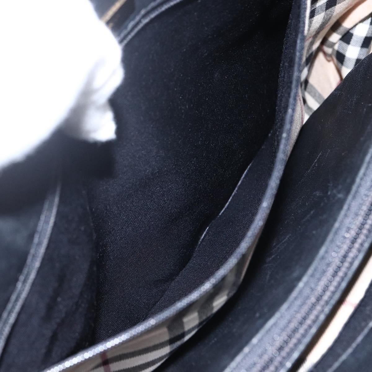 Burberry Vintage Leather Black Leather Tote Bag Bag (Pre-Owned)