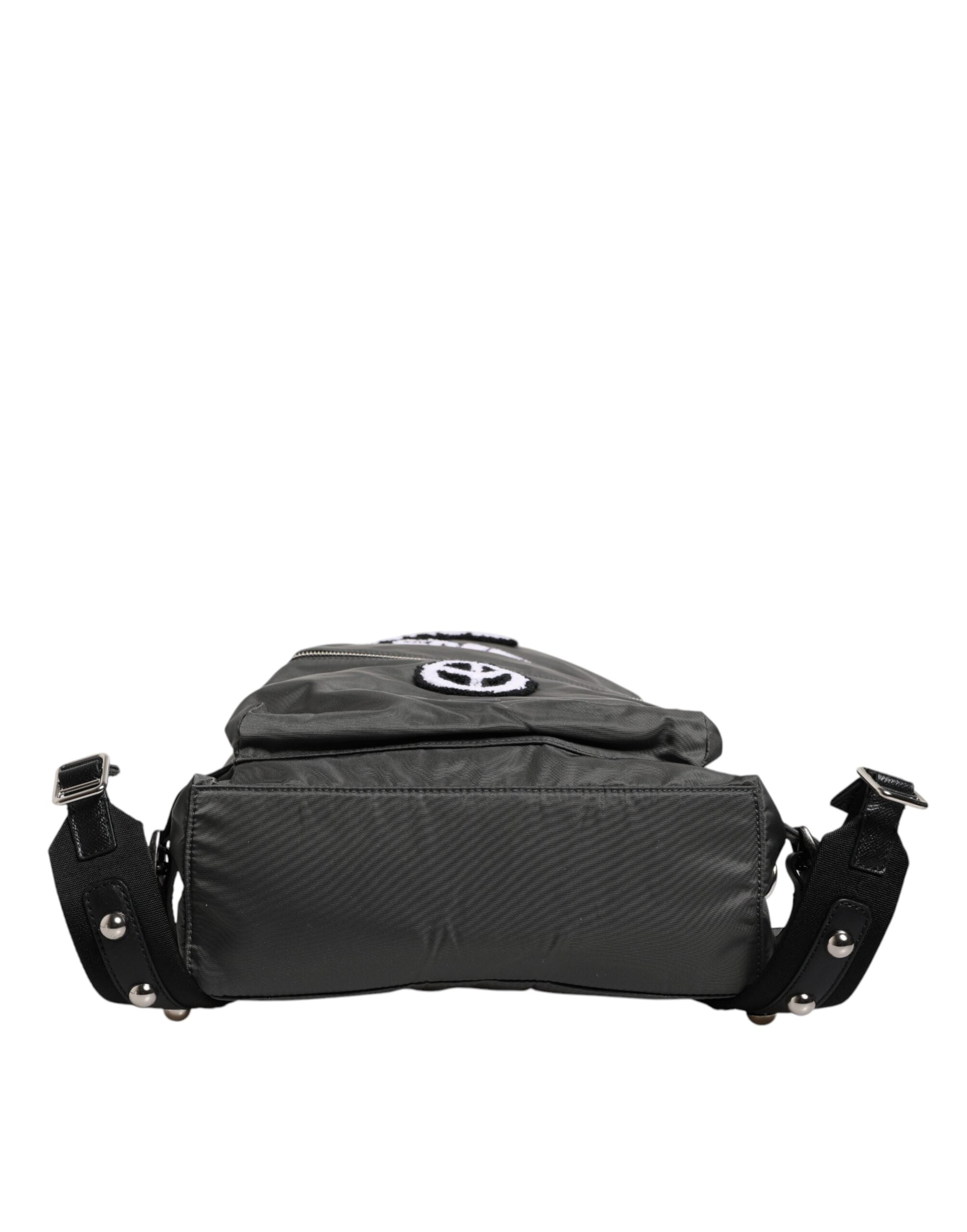 Dolce & Gabbana Gray Nylon Prince Forever School Travel Backpack Men's Bag