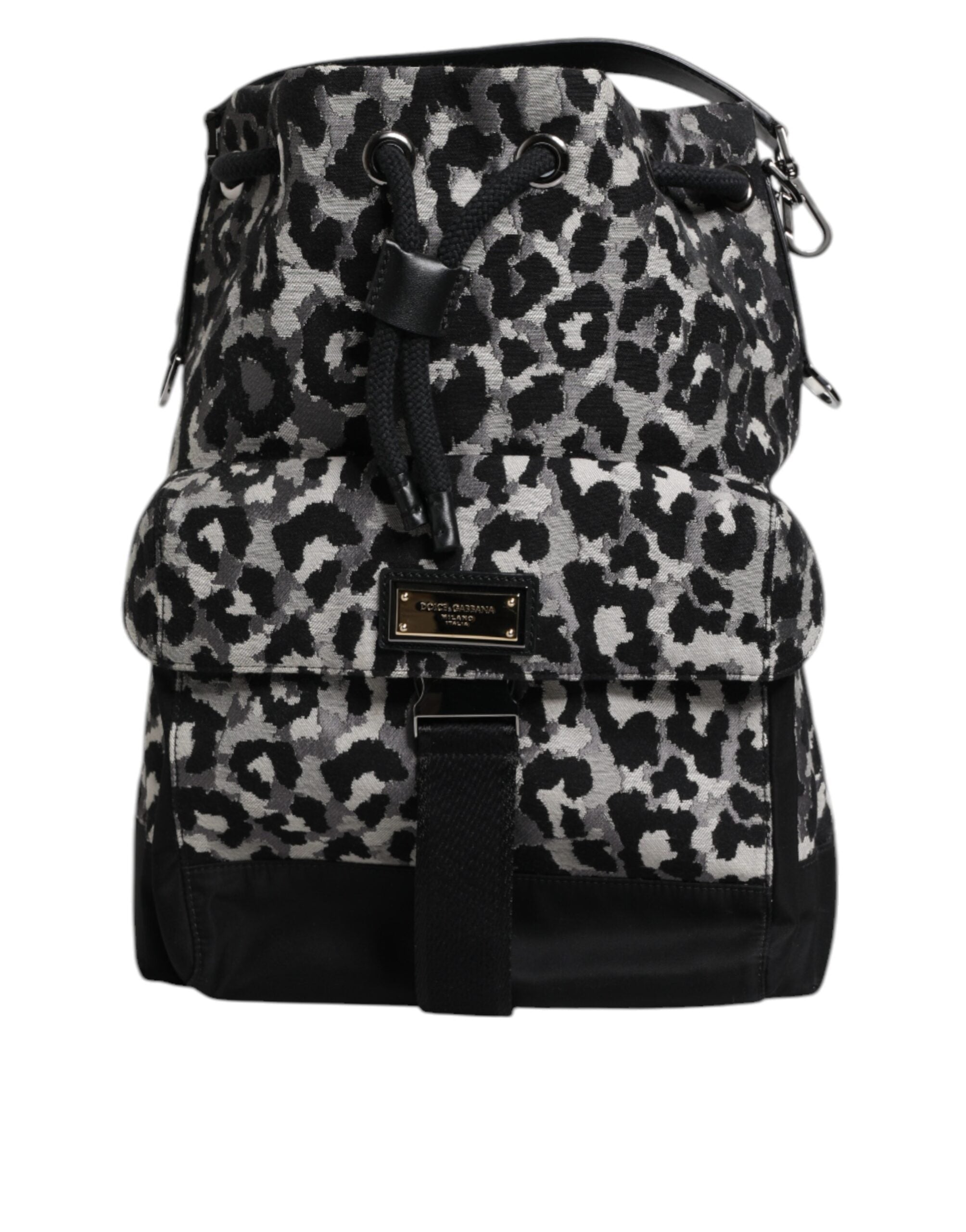 Dolce & Gabbana Multicolor Leopard Jacquard Hobo Crossbody Borse Men's Bag