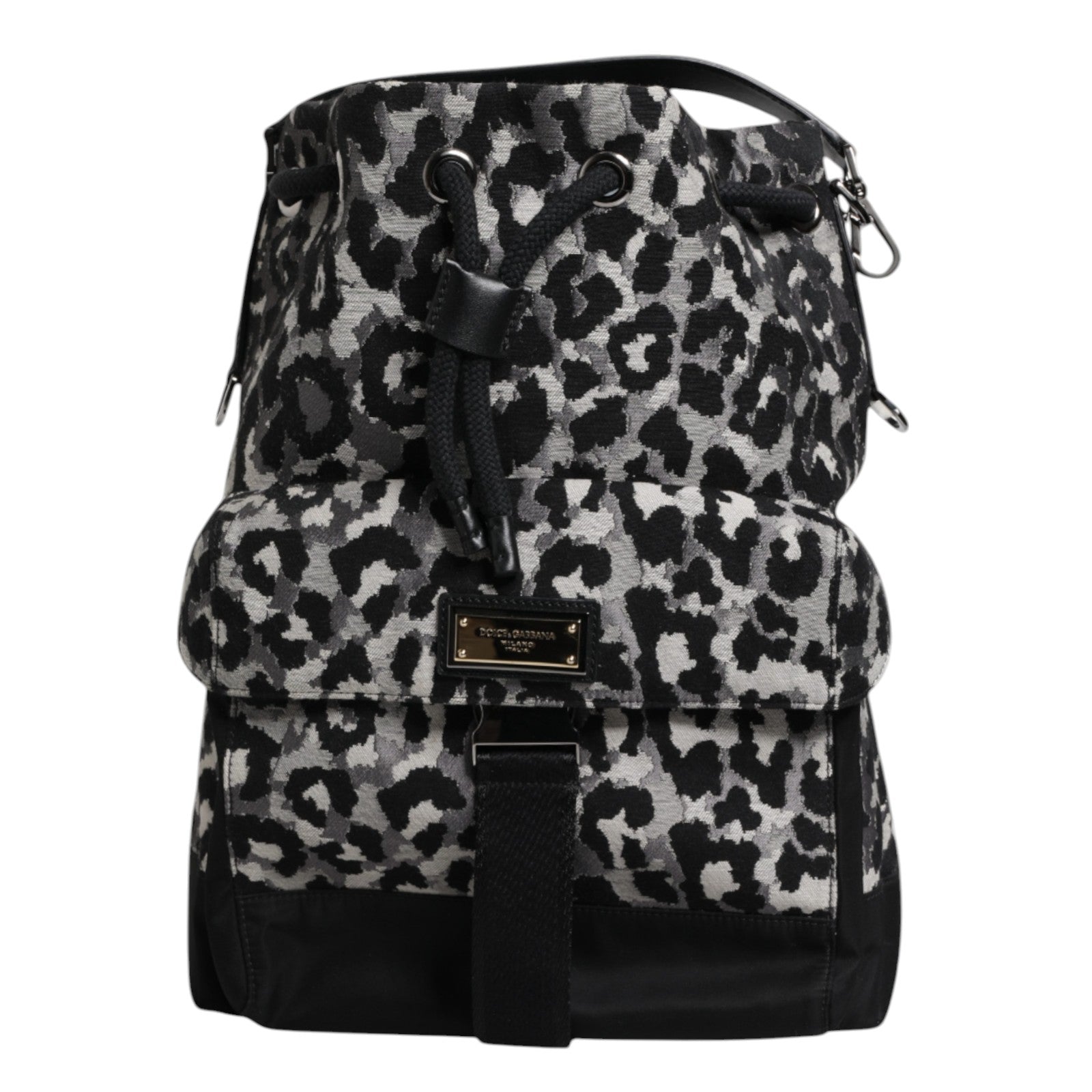 Dolce & Gabbana Multicolor Leopard Jacquard Hobo Crossbody Borse Men's Bag