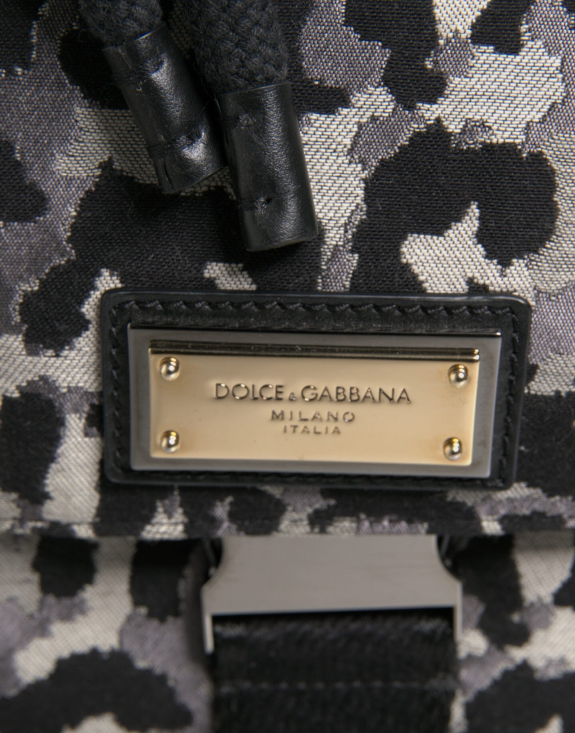 Dolce & Gabbana Multicolor Leopard Jacquard Hobo Crossbody Borse Men's Bag