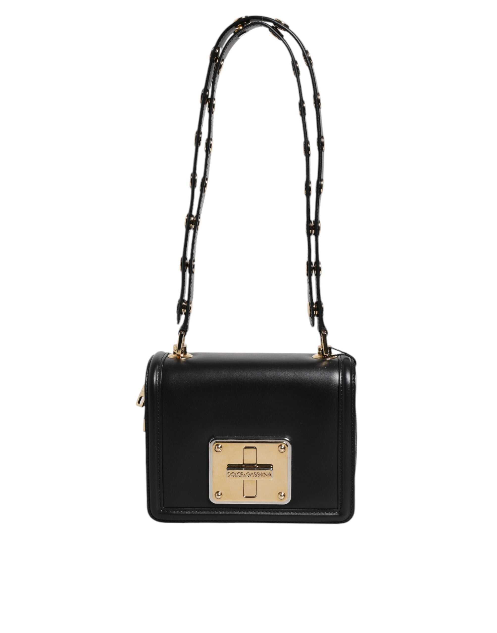 Dolce & Gabbana Black Joy Therapy Lola Studded Leather Crossbody Women's Bag (Pre-Owned)