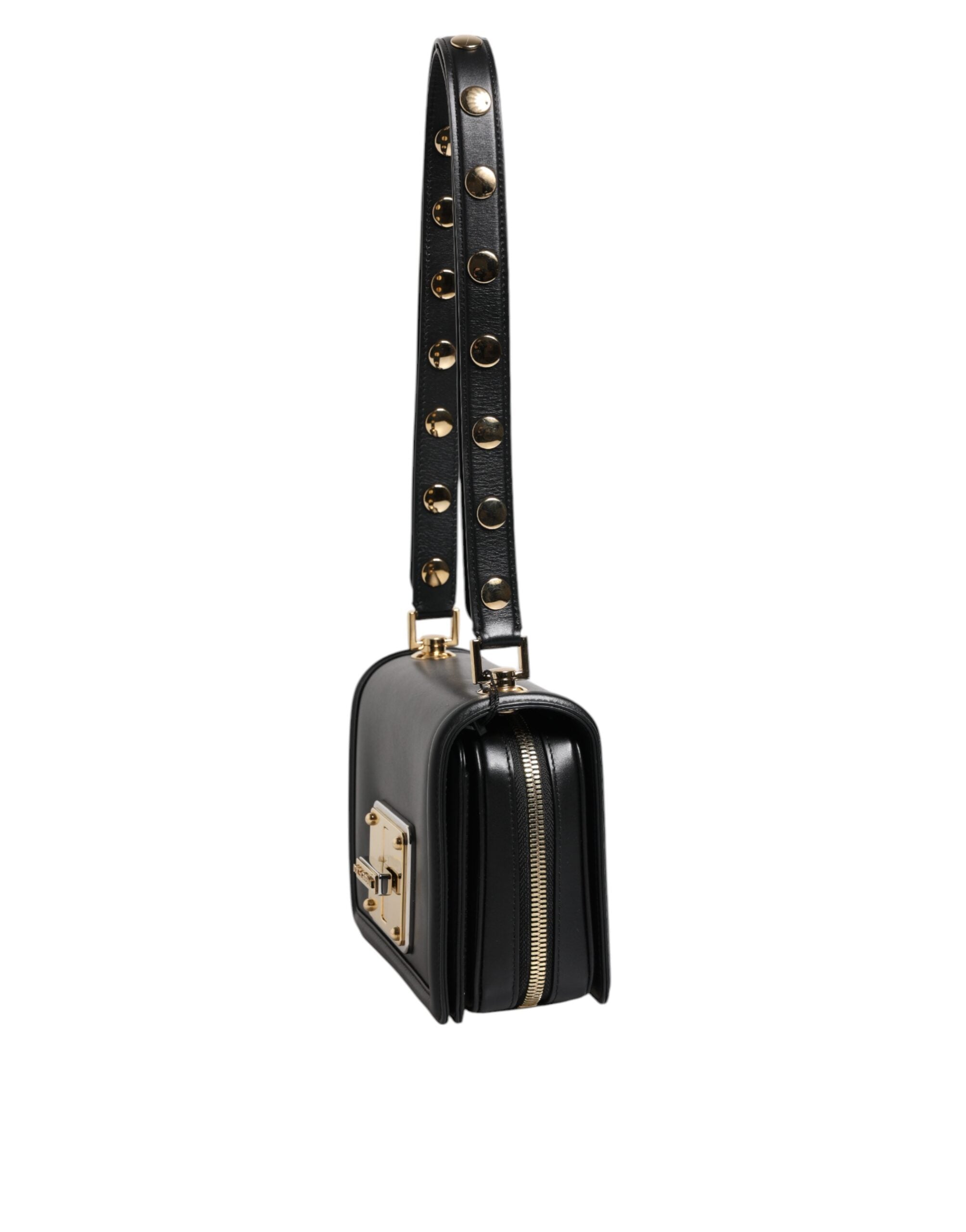 Dolce & Gabbana Black Joy Therapy Lola Studded Leather Crossbody Women's Bag (Pre-Owned)