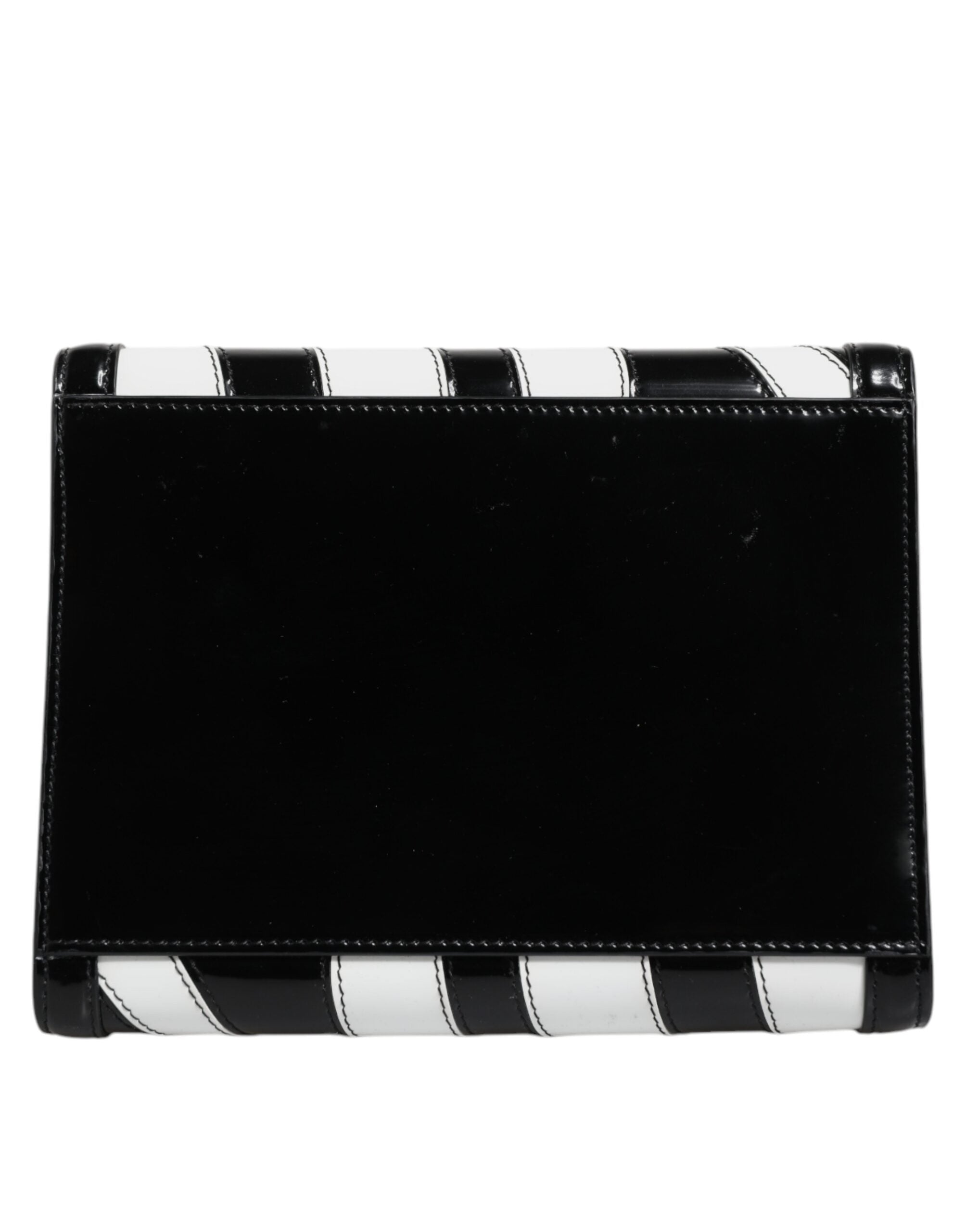 Dolce & Gabbana Black White Zebra Patchwork Logo Plaque Shoulder Women's Bag (Pre-Owned)
