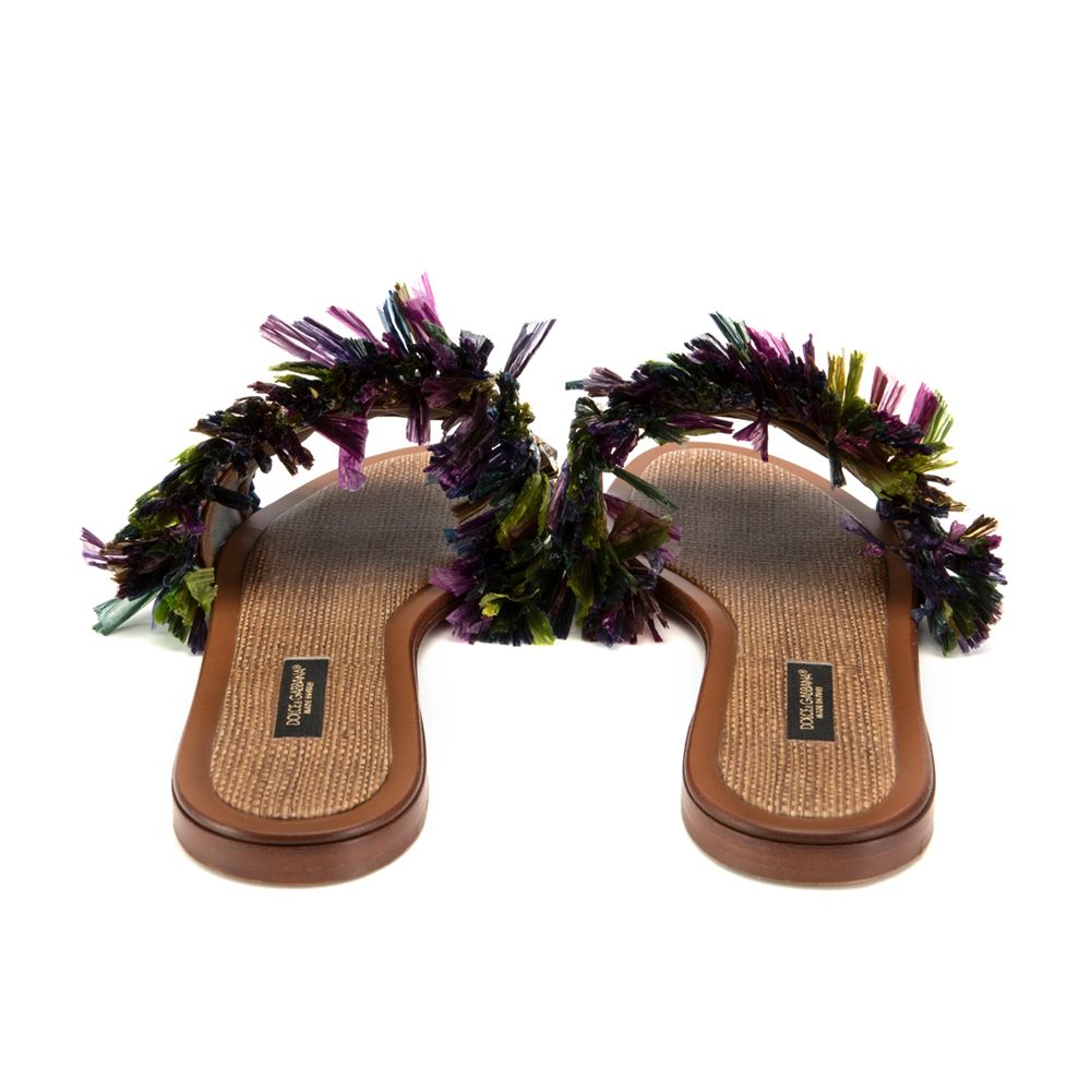 Dolce & Gabbana Multicolor Lambskin Women Women's Sandal